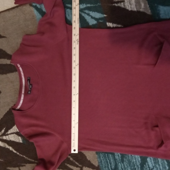 Gudrun Sjödén Oversized Knit Organic Burgundy Long Sleeve Mini Dress Size Medium - Picture 7 of 9